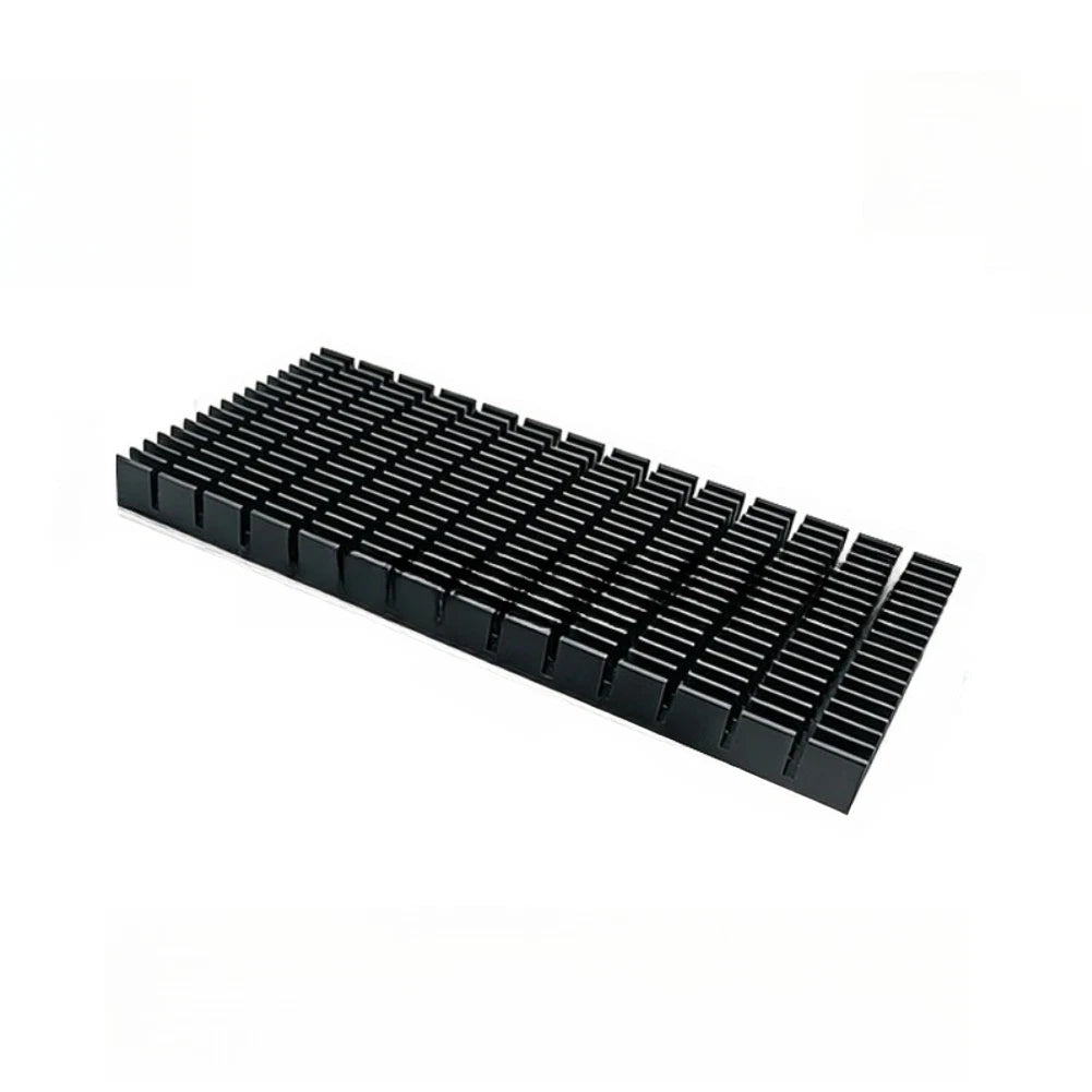 120mm 150mm Black Aluminum Heatsink with Grooved Design for GPU Amp Router