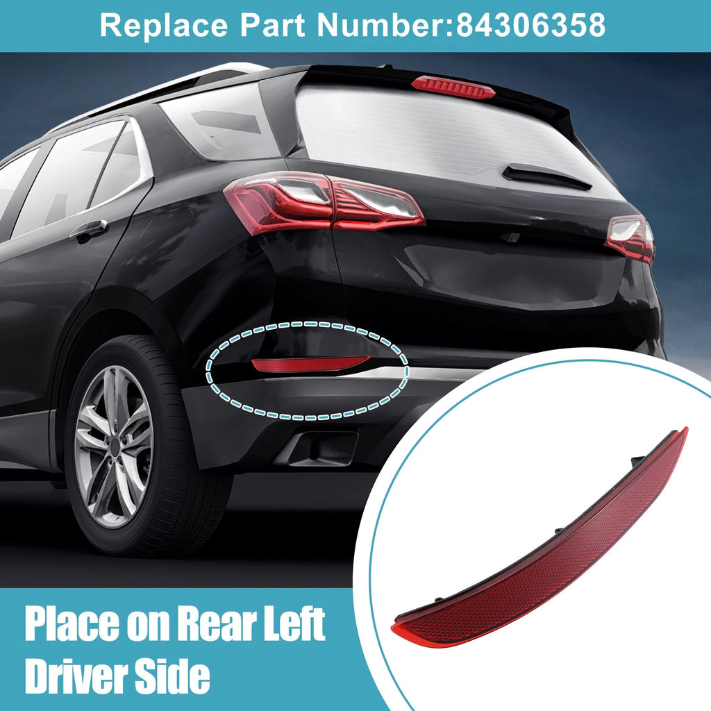 Left Side Rear Bumper Reflective Strip Replacement for Chevrolet Equinox (2018–2022)
