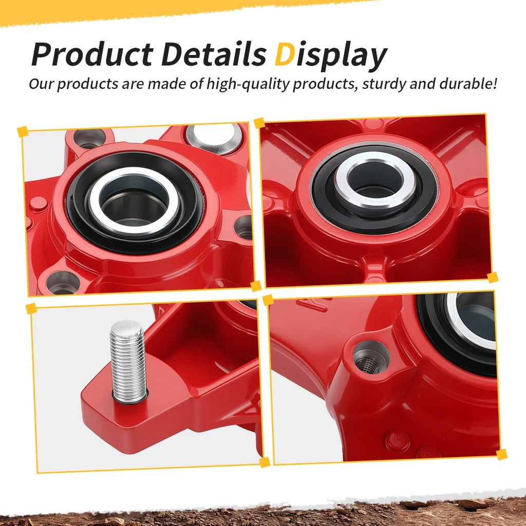 Set of 2 Red Wheel Hubs for Honda Sportrax 400 2x4 TRX400EX (2002–2008)