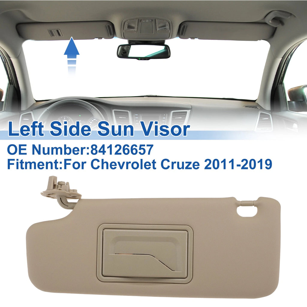 Left Side Sun Visor Replacement for Chevrolet Cruze (2011–2019) Beige