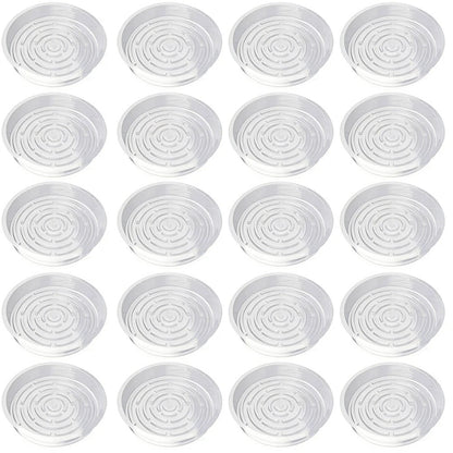 20pcs Transparent Plastic Saucers for Pots (16cm, 21cm, 26cm, 31.5cm)