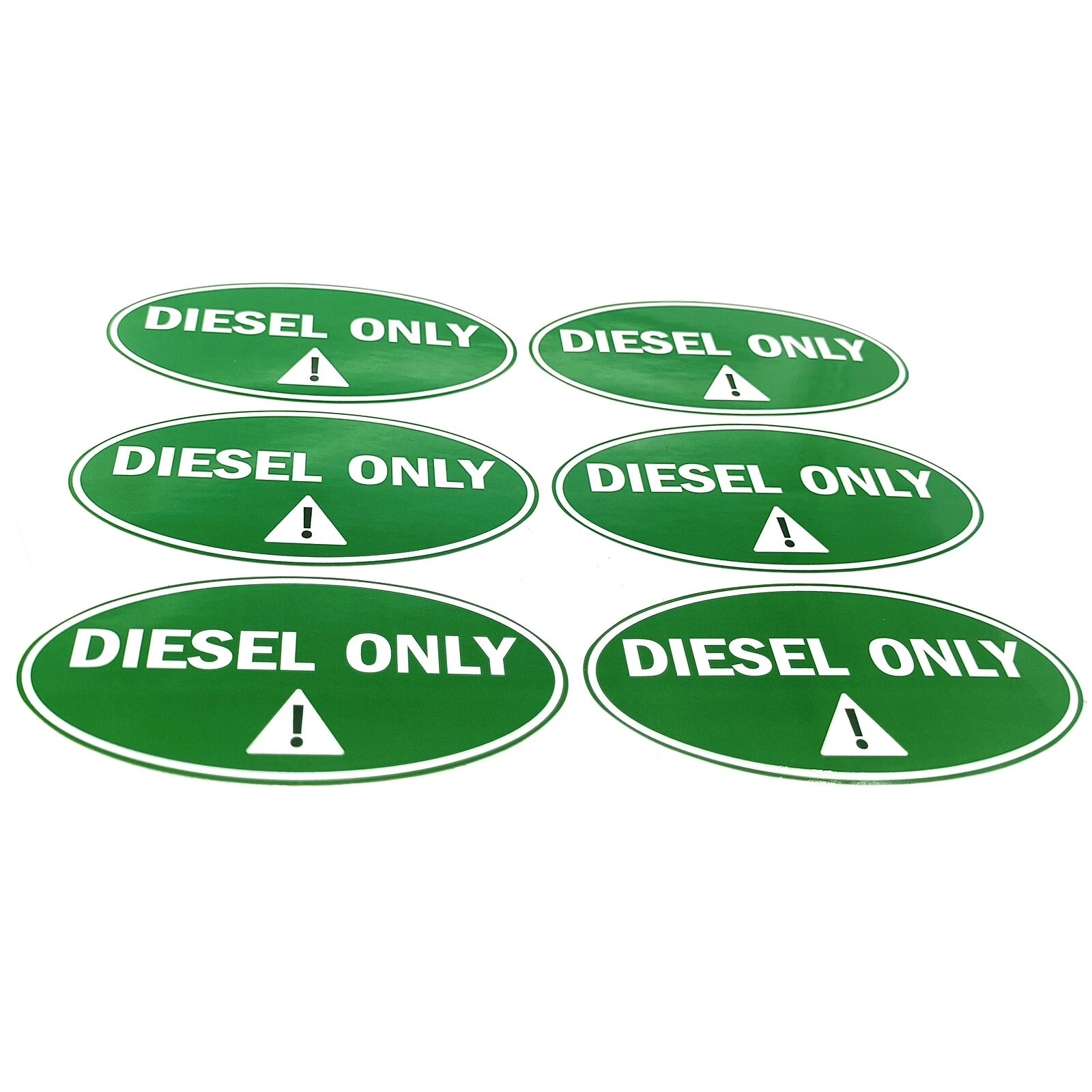 6X Diesel Only Stickers 2'' X 4'' Round