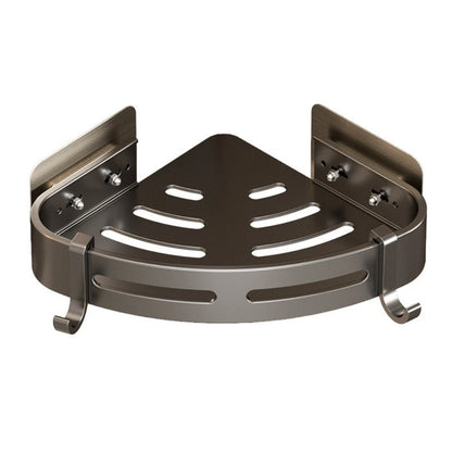 Wall Mounted Bathroom Shelf for Gunmetal Gray Aluminum (No Drill)