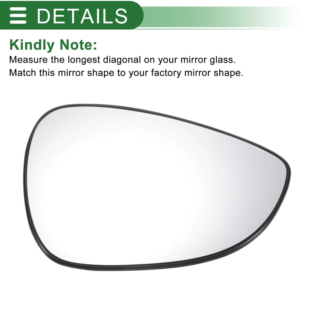 Right Side Mirror Glass Convex Non Heated for Ford B Max (2012–2018)