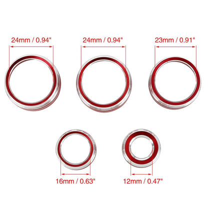 5pc AC Climate Control Knob Ring Trim Cover Replacement for Toyota Camry (2018–2020)