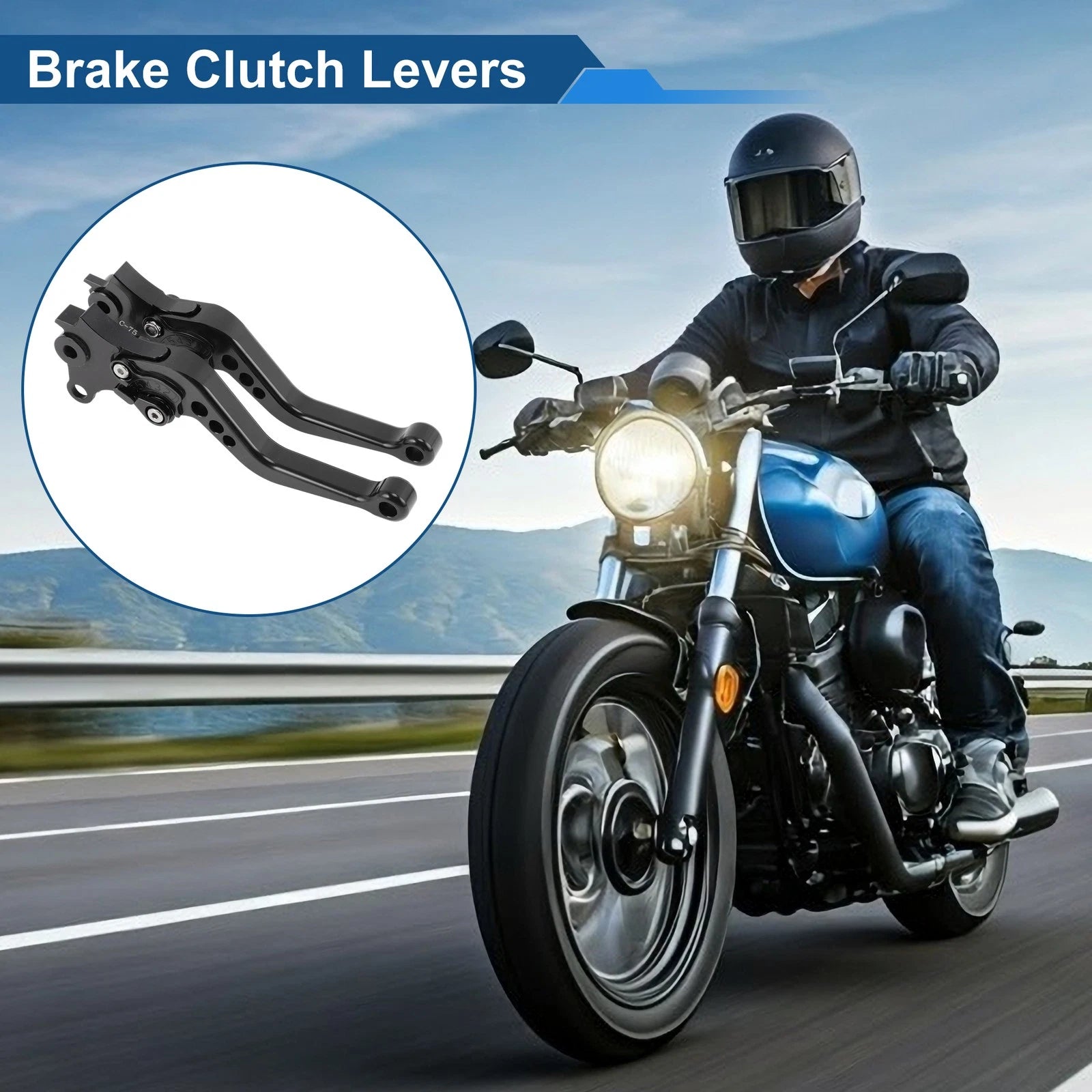 Adjustable Short Clutch Lever Pair for BMW R Nine T (2014–2016) Black