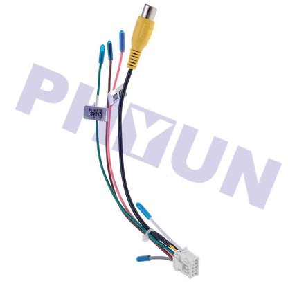 10 Pin RCA Rear View Camera Video Input Cable Adapter for Car Android Radio