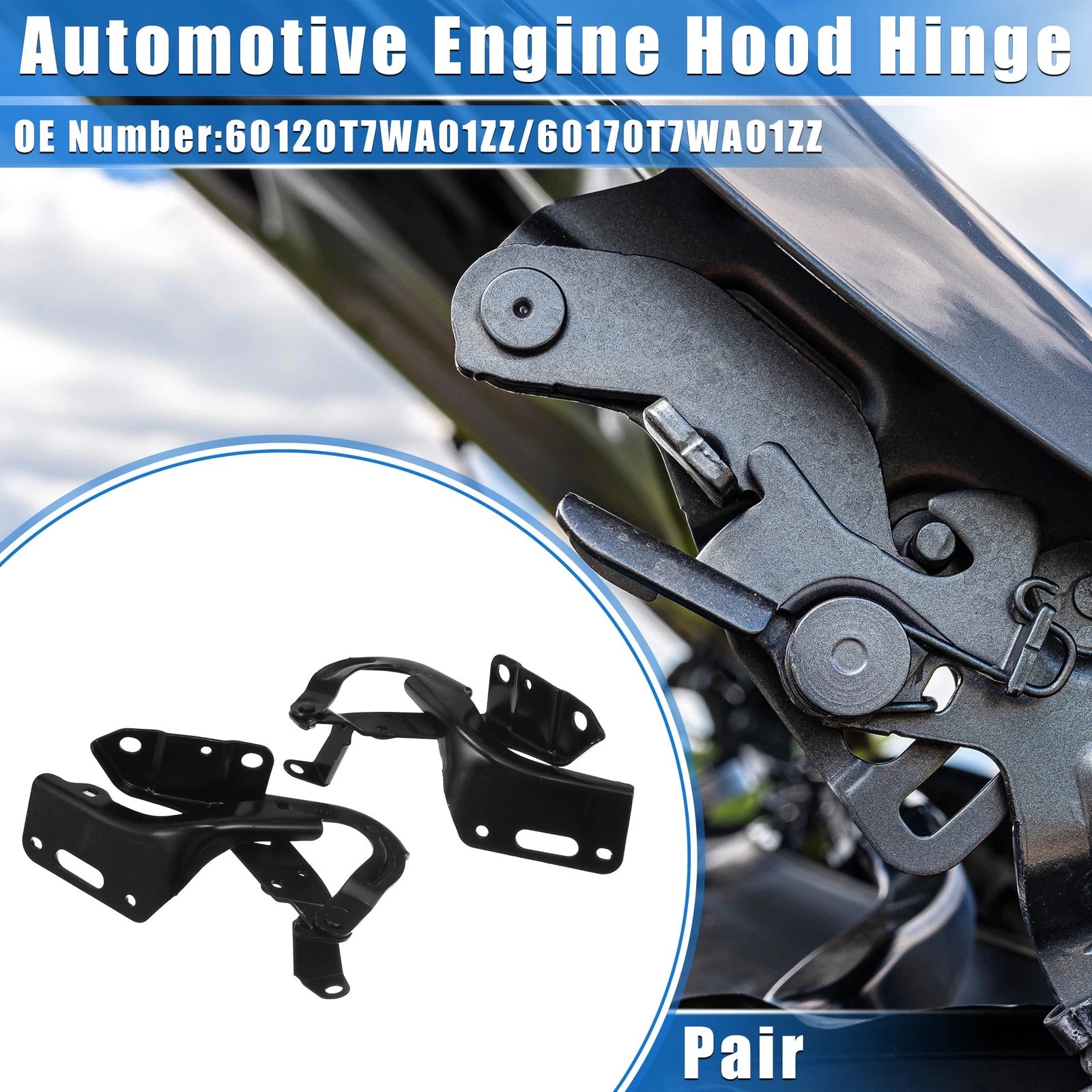Hood Hinge Pair Replacement for Honda HR-V (2016–2018) Left Right