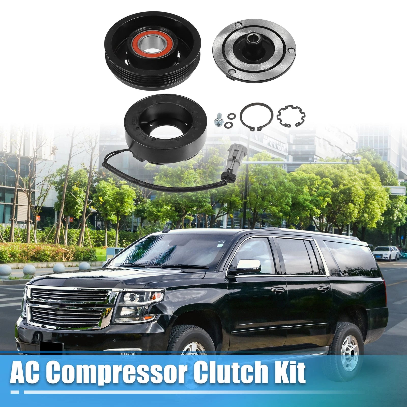 AC Compressor Clutch Replacement Set for Chevrolet Suburban 1500 (2000–2014)