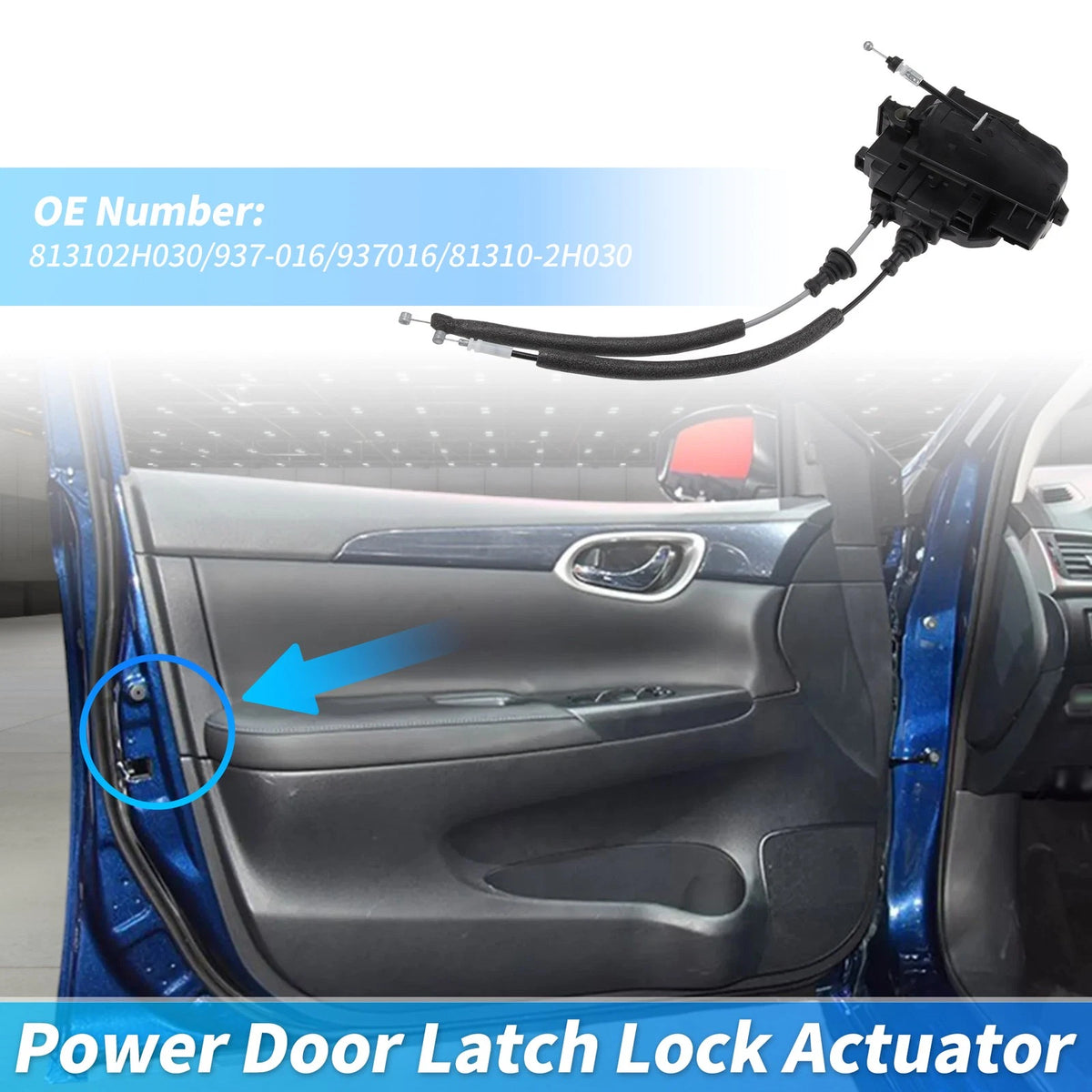 Front Left Power Door Lock Actuator 813102H030 for Hyundai Elantra (2007–2010)