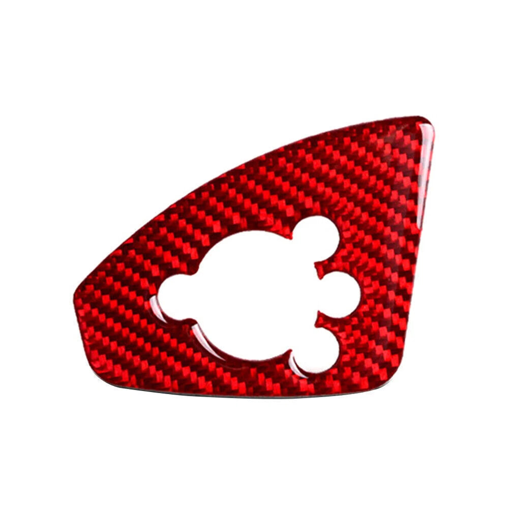 Interior Door Lock Button Cover Trim Carbon Fiber Fit Audi TT TTRS 2008 - 14 Red