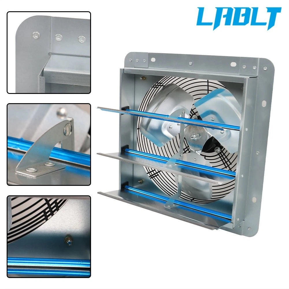 12" Shutter Exhaust Fan for Greenhouse Garage (LABLT)