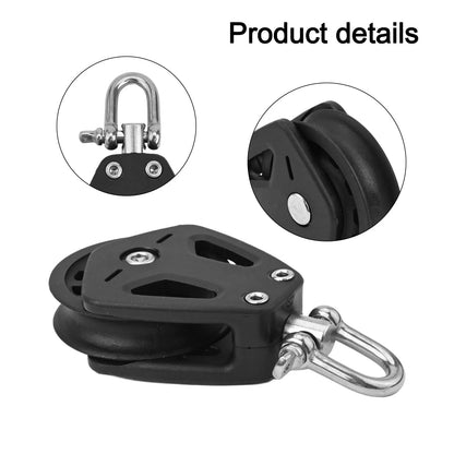 Heavy Duty Nylon Pulley Block for Sailboat (460kg Load Capacity)