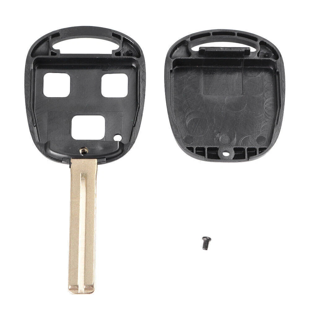 3-Buttons Replacement Remote Key Fob Shell Case Cover Fit Lexus Car Black