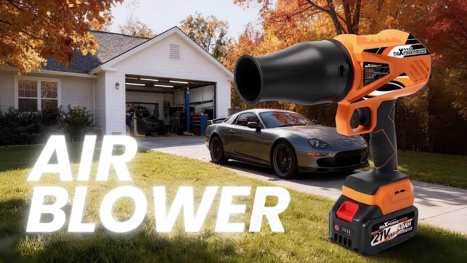 3X Nozzle Cordless Leaf Blower for (21V, 550CFM, 120MPH)
