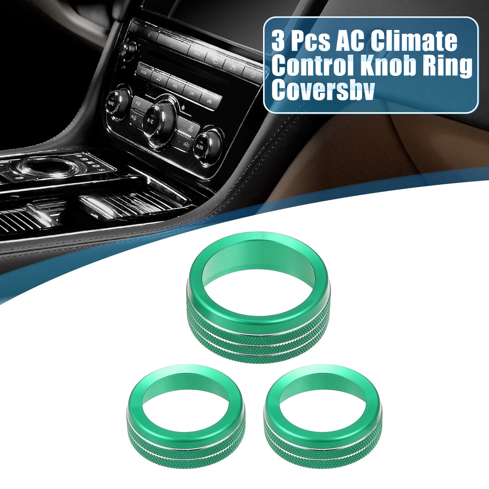 Center Console AC Radio Knob Cover Decals for Dodge Durango (2014–2020)