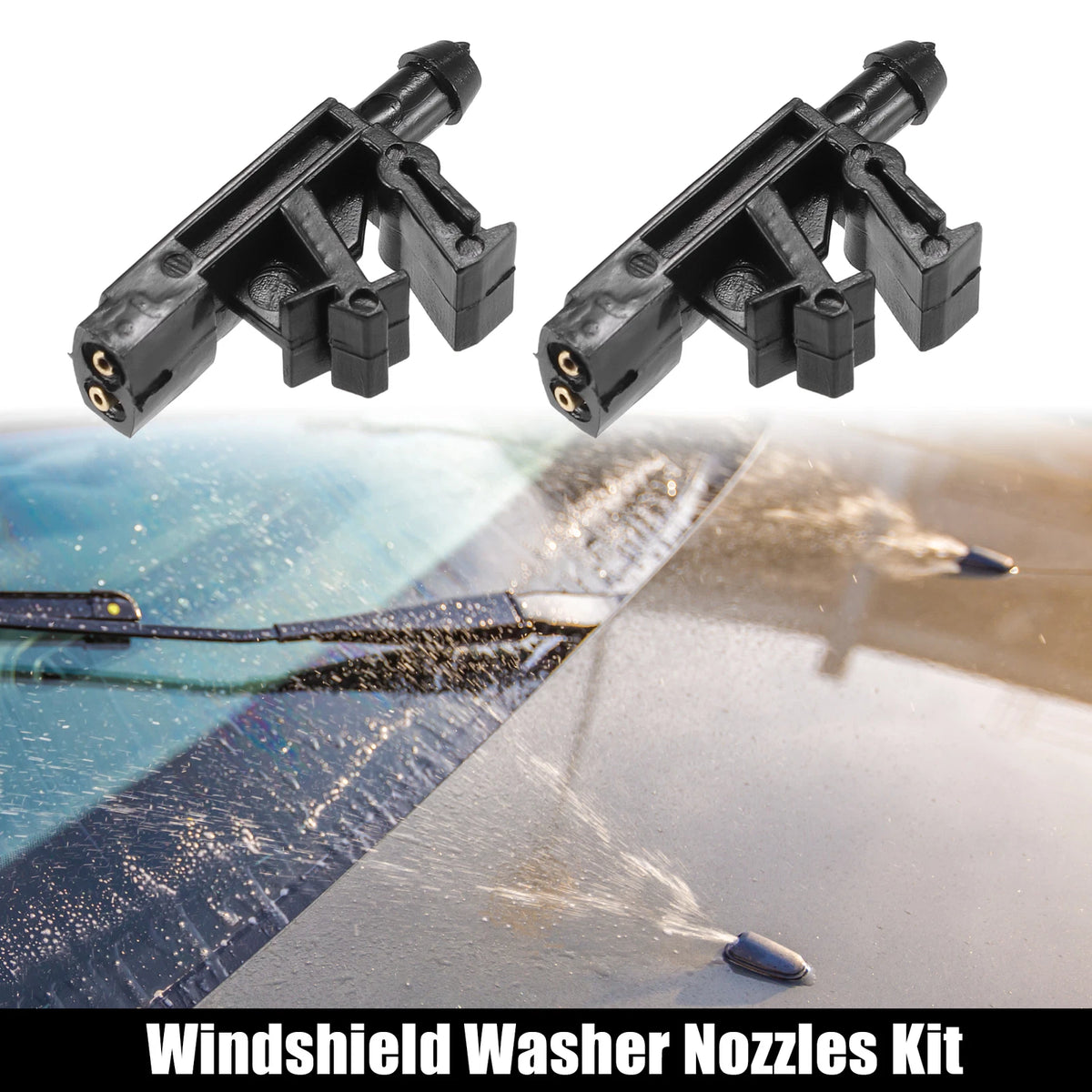 2X Windshield Wiper Washer Nozzle Spray Jet for Peugeot 605, 406