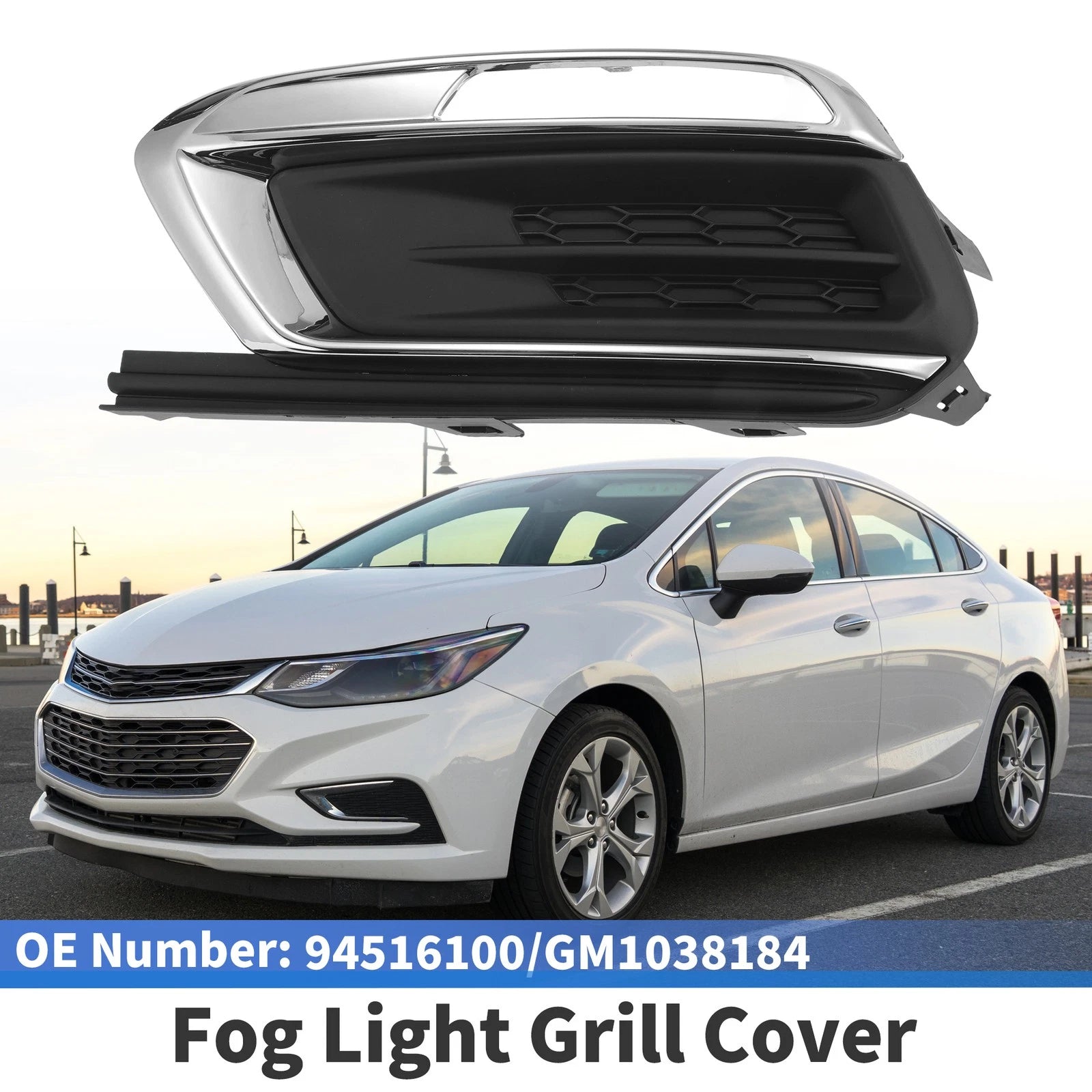 Front Left Fog Light Grille Replacement for Chevrolet Cruze (2015–2016)