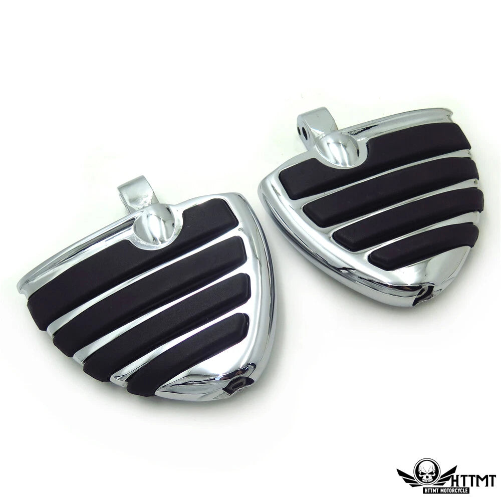 Chrome Wing Mini Floorboards w/ Adapters for Suzuki Marauder 800 (1997–2004)