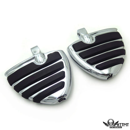 Chrome Wing Mini Floorboards w/ Adapters for Suzuki Marauder 800 (1997–2004)
