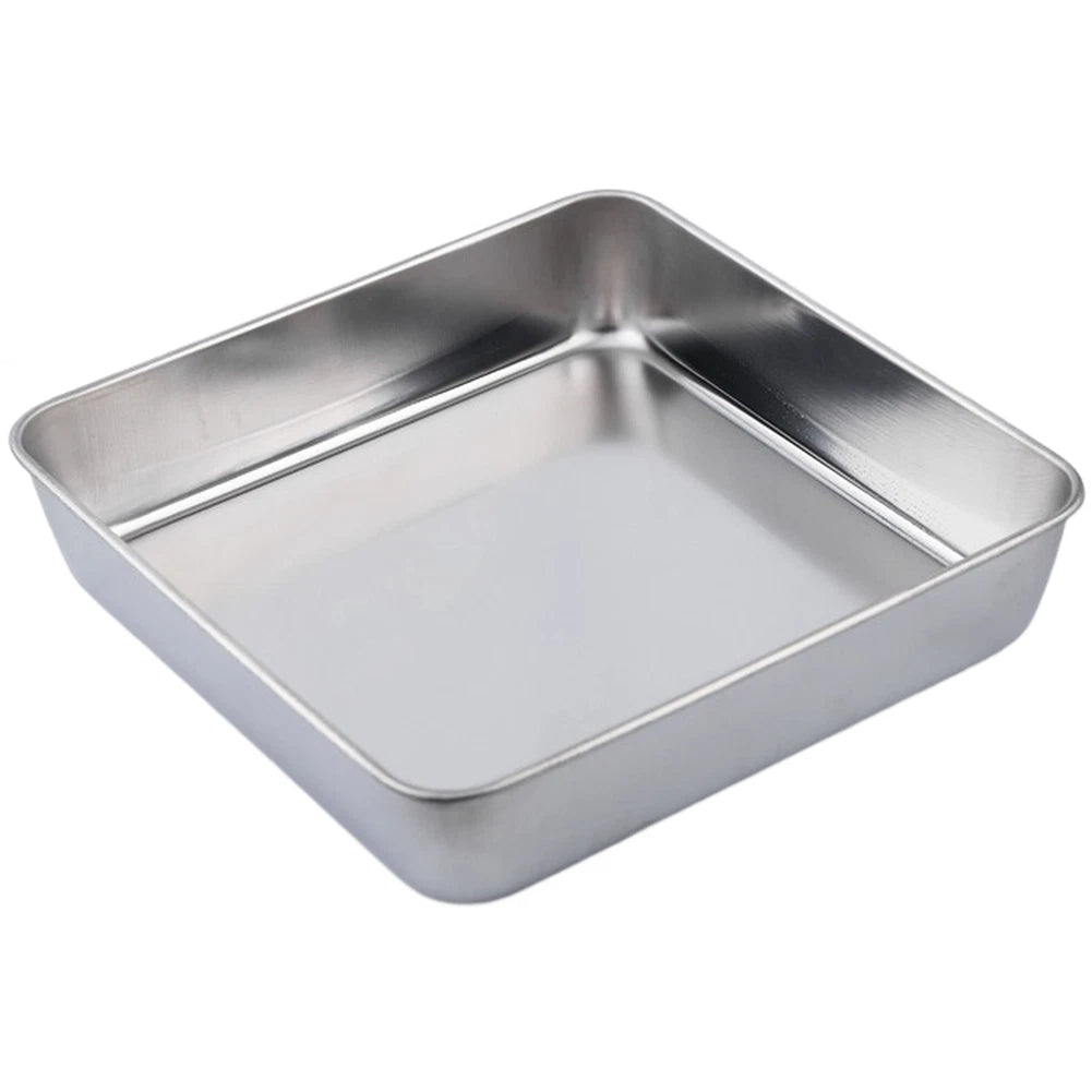 Premium 430 Stainless Steel Baking Pan 24x24x5cm Deep (No Part Numbers)