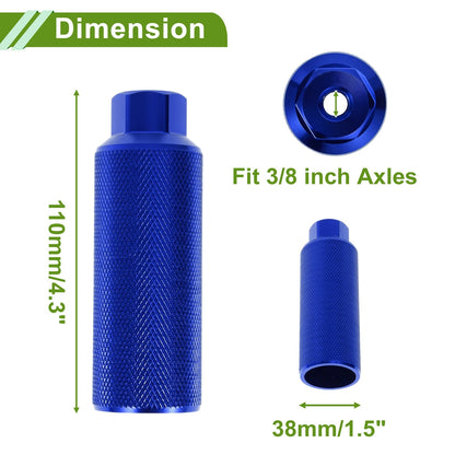 4 Pcs 110mm Bike Pegs Cycling Foot Pegs Blue for All Makes Models (2010–2020)