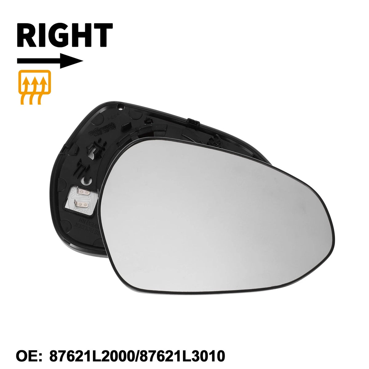 Right Heated Mirror Glass for Kia K5 (2020–2024) No. 87621L2000