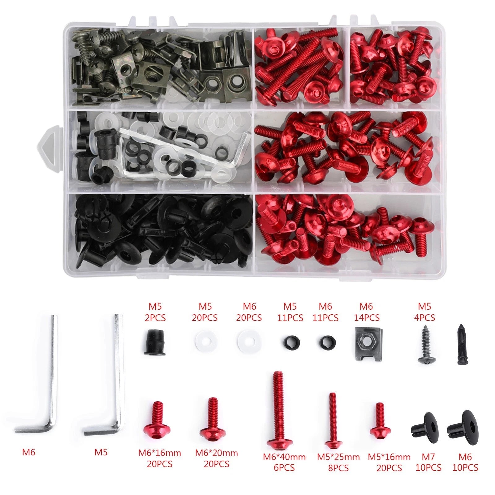 T-MAX Fairing Bolts Kit for Yamaha R3 R1 R125 MT YZF R6 R25 XJR (2015–2023)