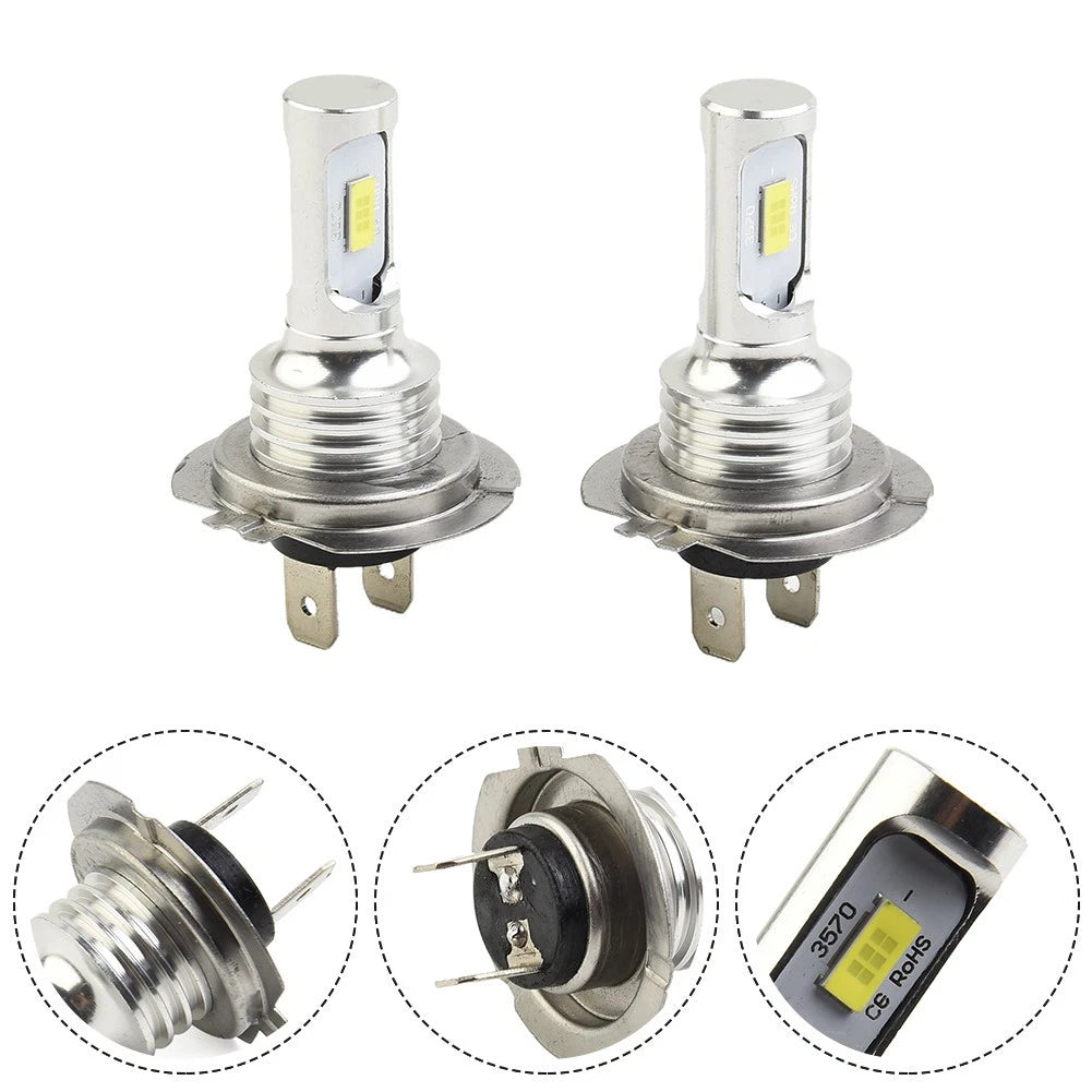 LED Headlight H7 for 6000K Clear White High/Low Beam