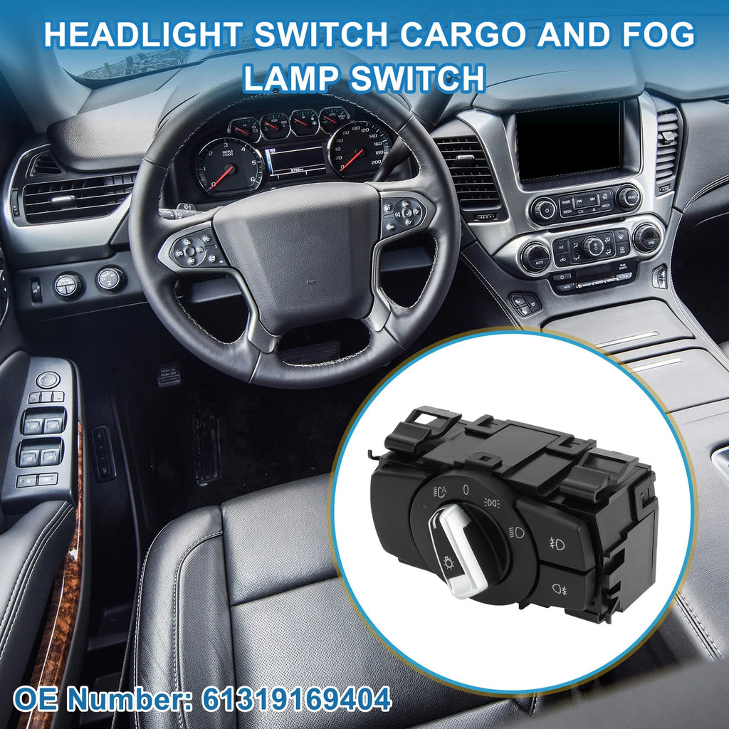 Headlight Switch Replacement for BMW 325i 335i (2008–2011) Plastic Black