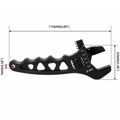 Adjustable Aluminum Alloy Oil Cooler Fitting Wrench for Vehicles