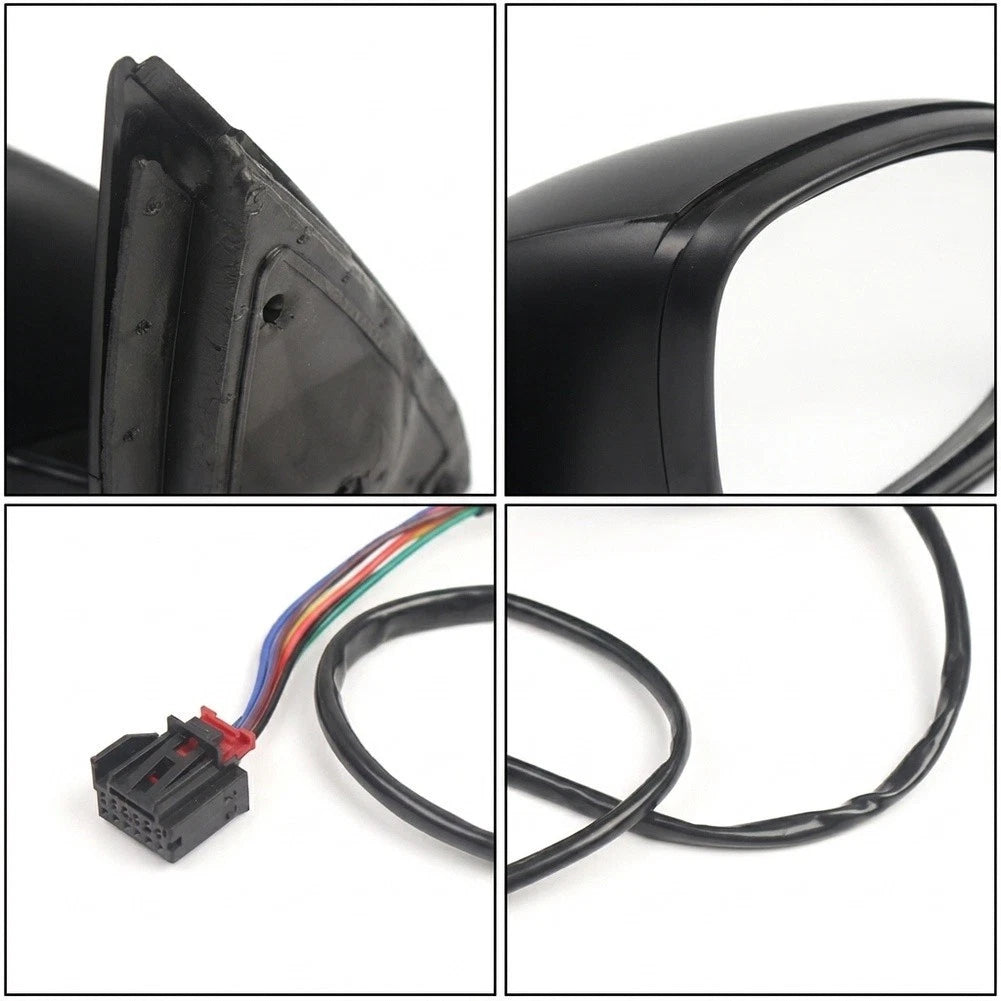 Direct Replacement Part Left Side Mirror 12V Voltage System Yellow Light Output