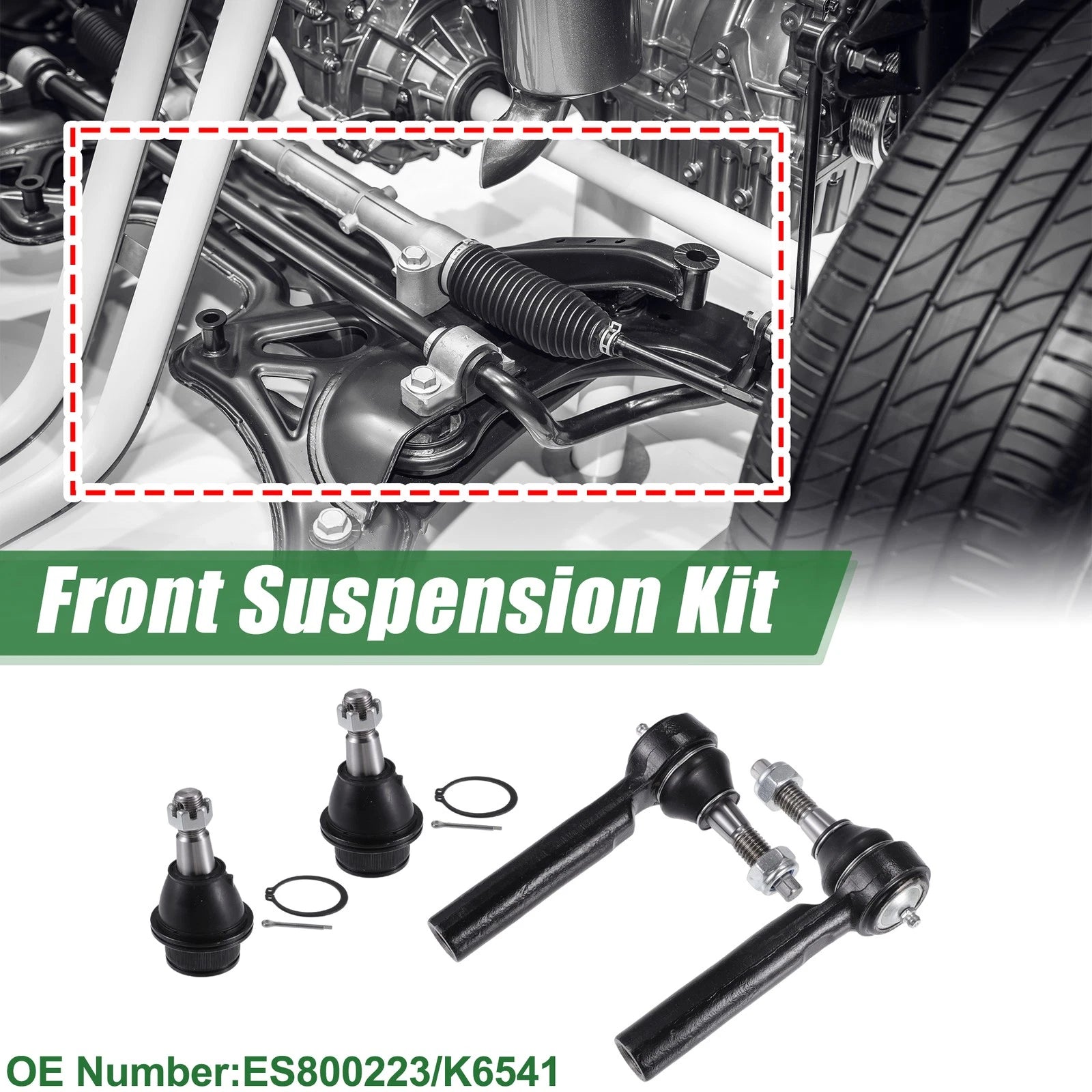 4PC Front Suspension Tie Rod End Kit Replacement for Chevrolet Tahoe (2007–2014)