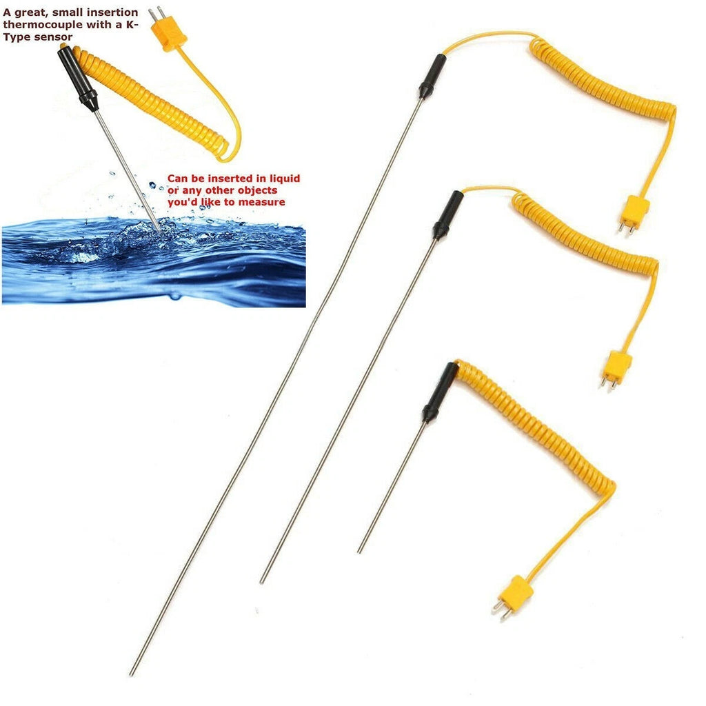K-Type Thermocouple Probe for Digital Thermometer (50–1200°C)