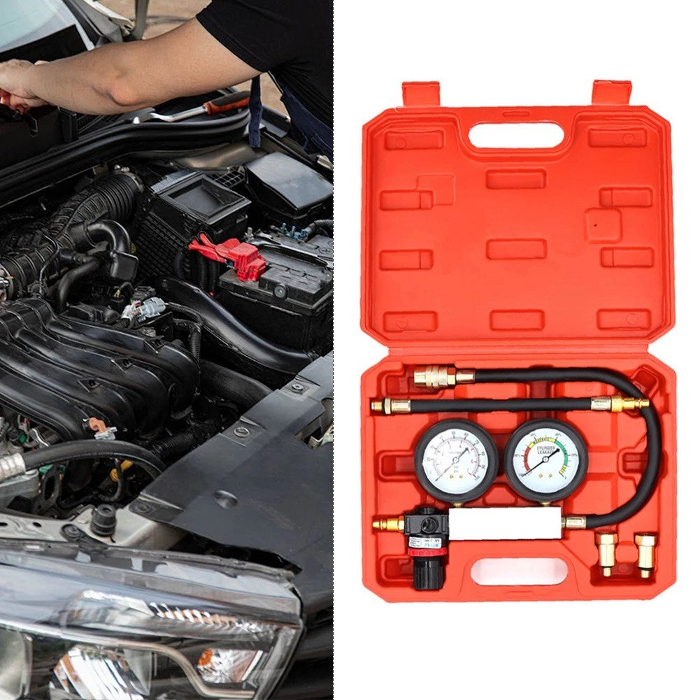 Compression Gauge Cylinder Leak Tester for Garage Repair