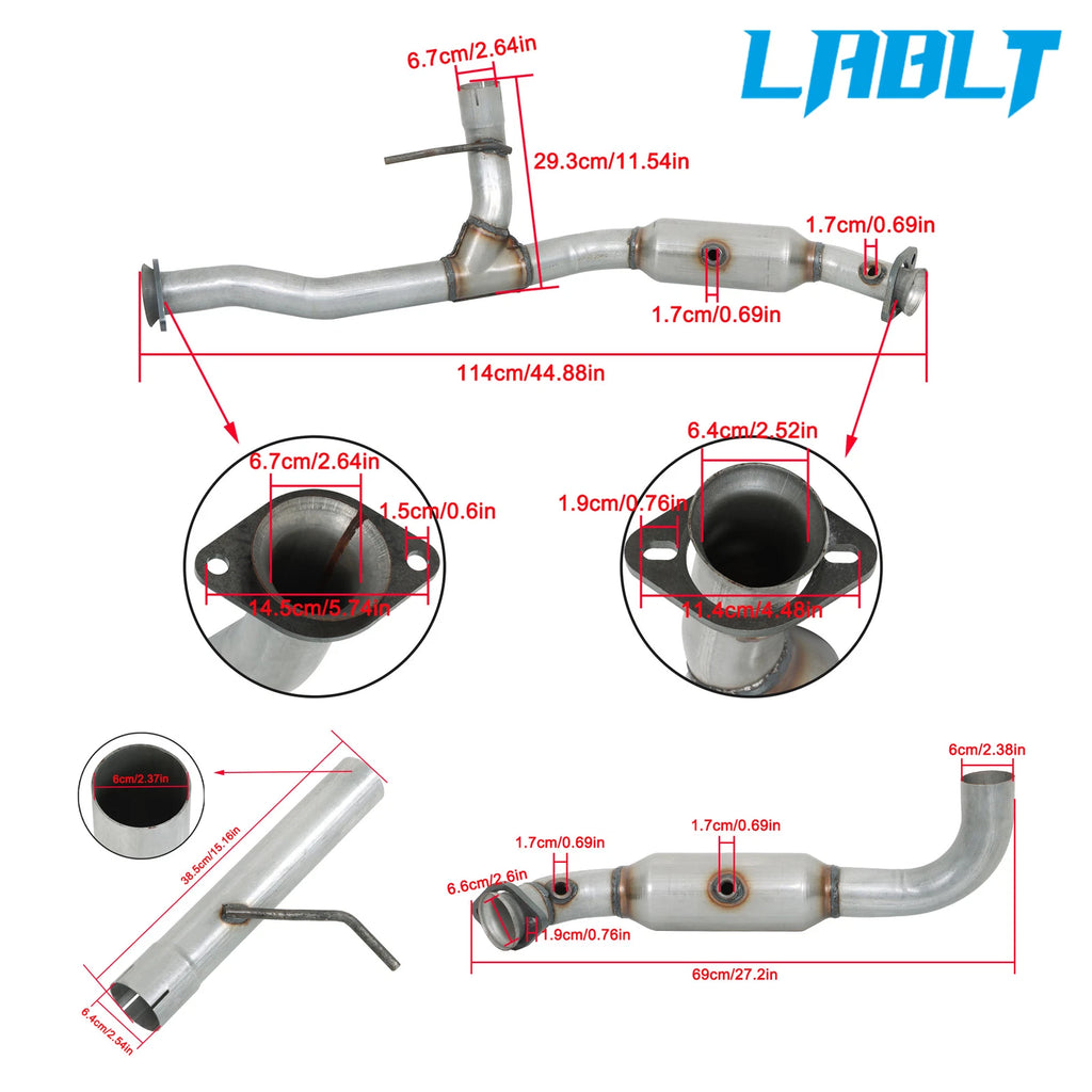 LH & RH Catalytic Converter for Ford Expedition Navigator (2007–2013)