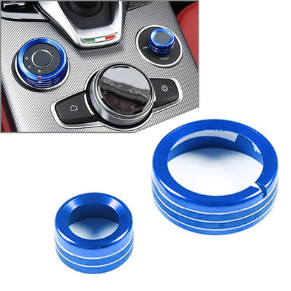 Central Control Multimedia Knob Ring Blue For Alfa Romeo Giulia Stelvio 2020-21