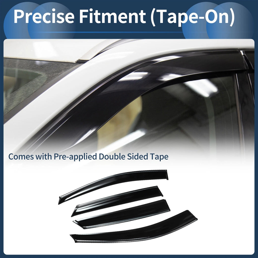 Window Deflectors Side Vent Visors for Hyundai Tucson (2010–2015) Black Set