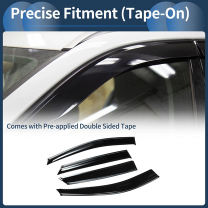 Window Deflectors Side Vent Visors for Hyundai Tucson (2010–2015) Black Set