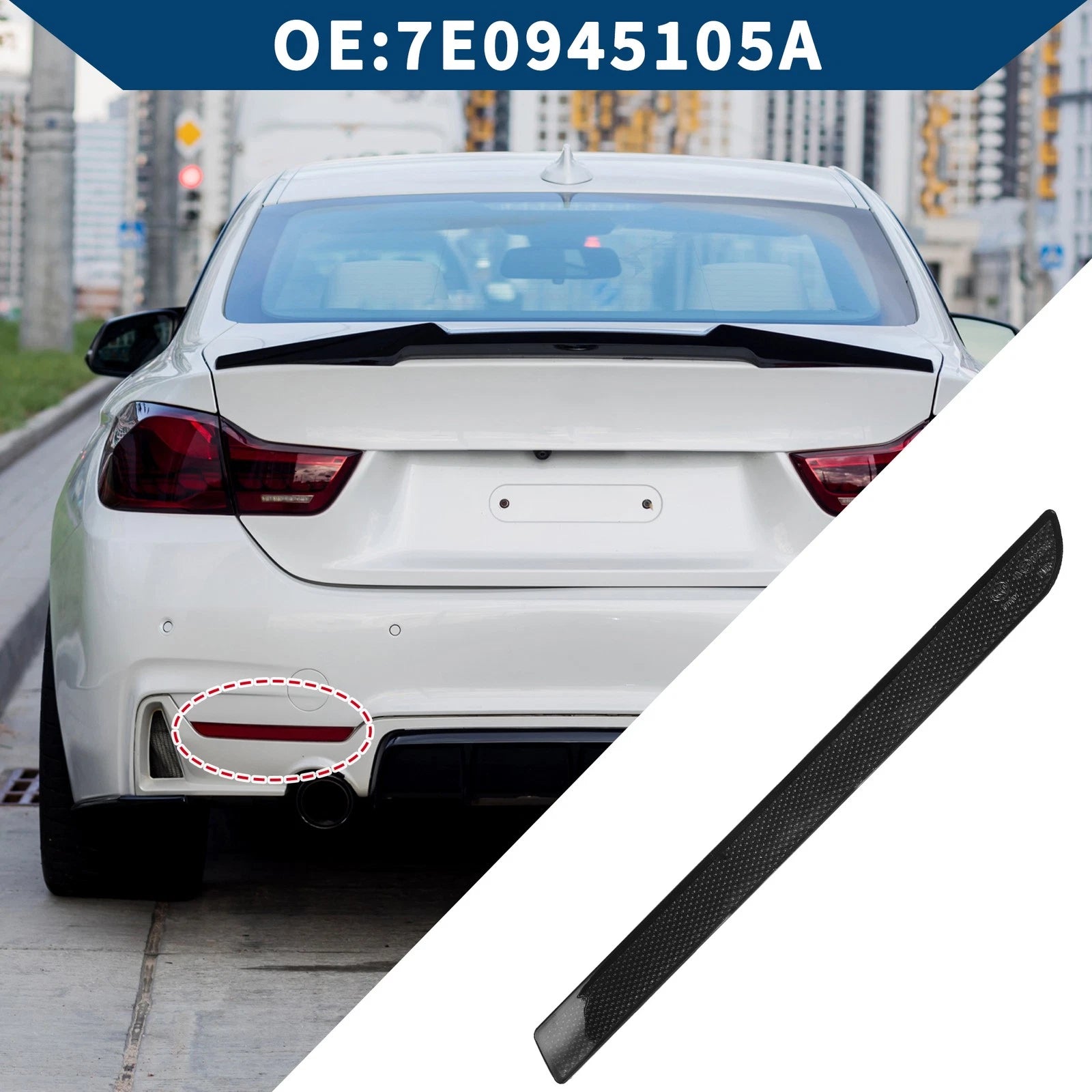 Rear Left Bumper Reflector No. 7E0945105A for VW Transporter T5 (2012–2016)