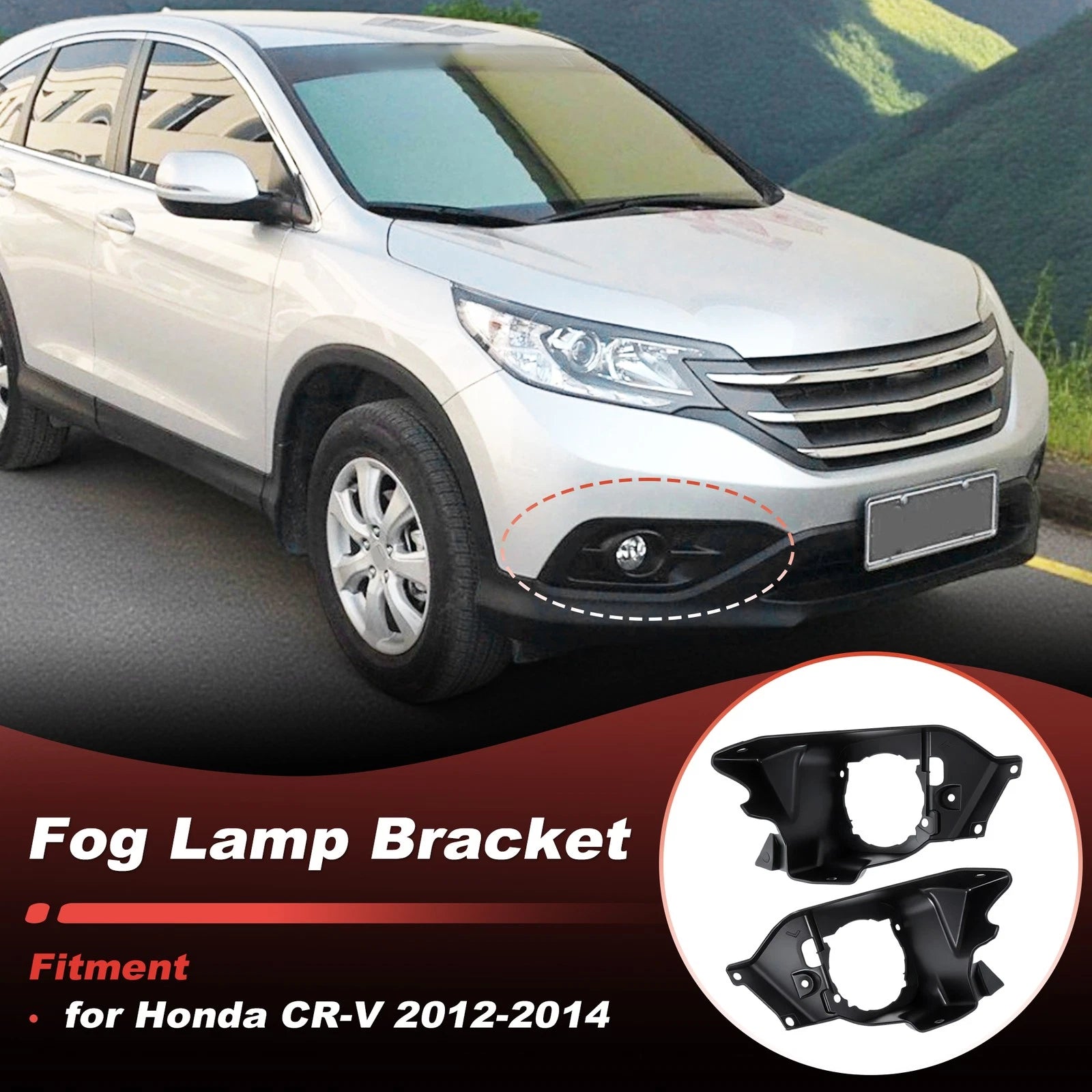 Fog Light Bracket Replacement for Honda CR-V 2012–2014 Driver Passenger Side