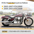 Throttle Cable A + B for Honda VTX1300S VTX1300R (2003–2007) 17910-MEA-670