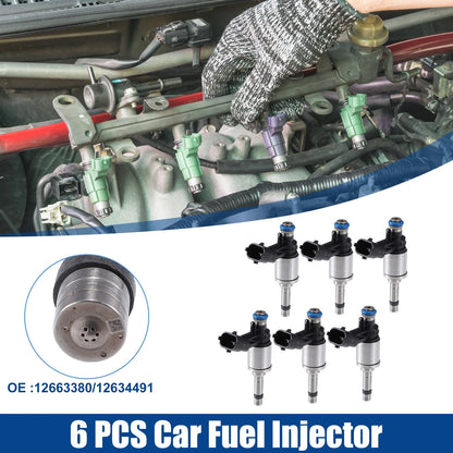 6pcs Fuel Injector Nozzle for GMC Acadia 3.6L (2012–2016) 12663380