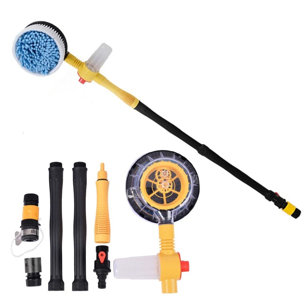 360 Degree Automatic Rotating Car Wash Brush Kit for Efficient Cleaning