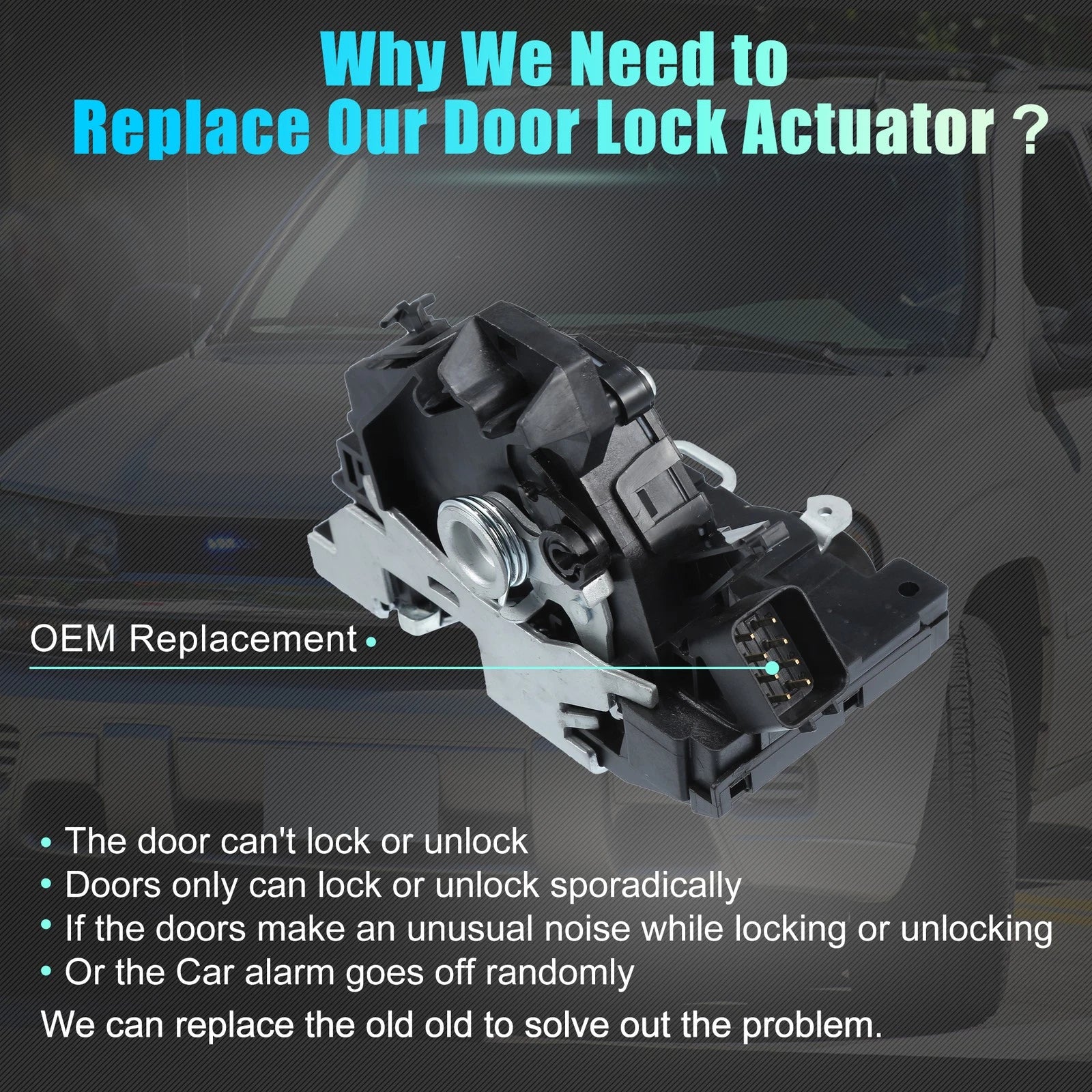 Front Left Power Door Lock Actuator Motor Replacement for Ford Focus (2002-2007)