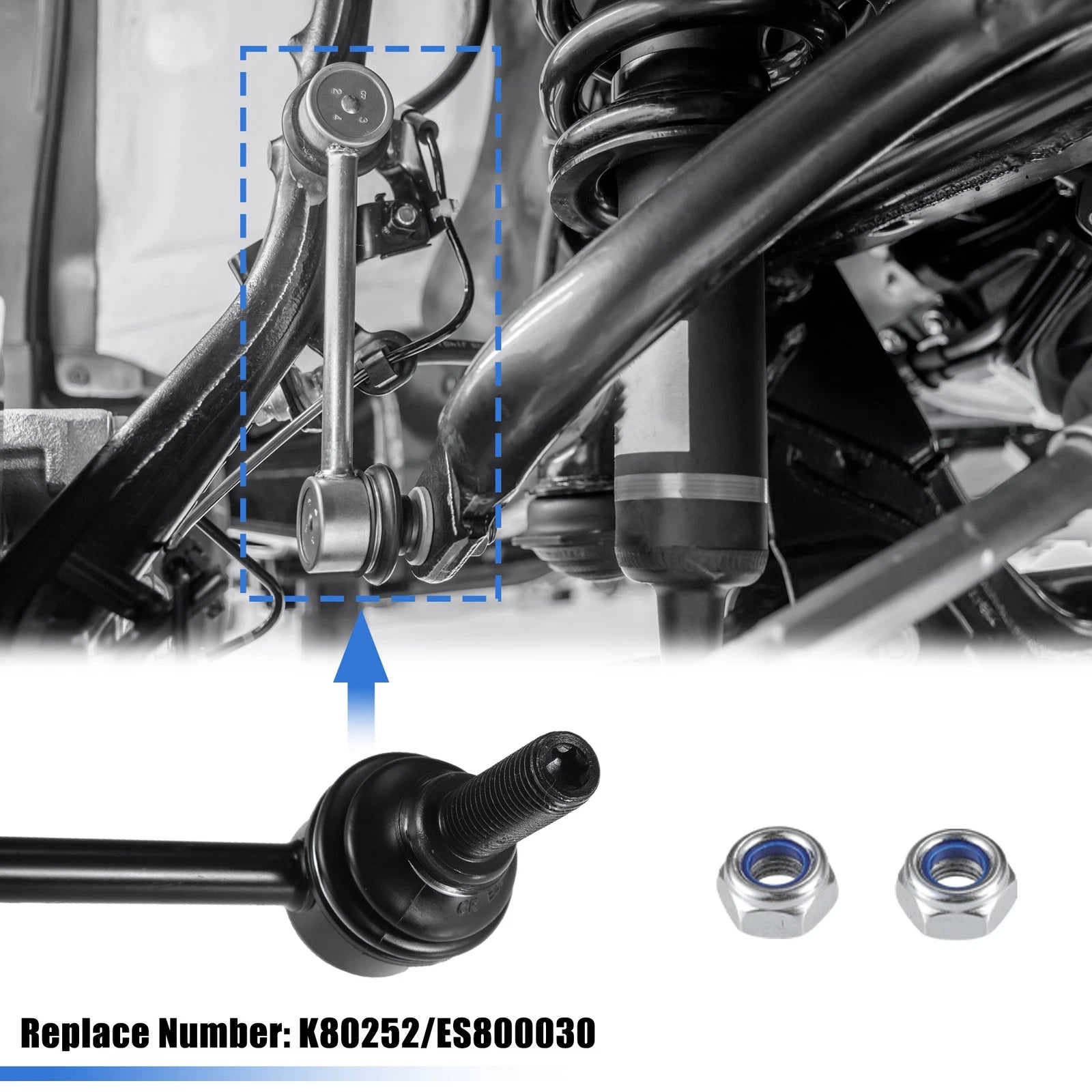 Tie Rod and Sway Bar Link Kit Front for Chevrolet Cobalt (2005–2010)