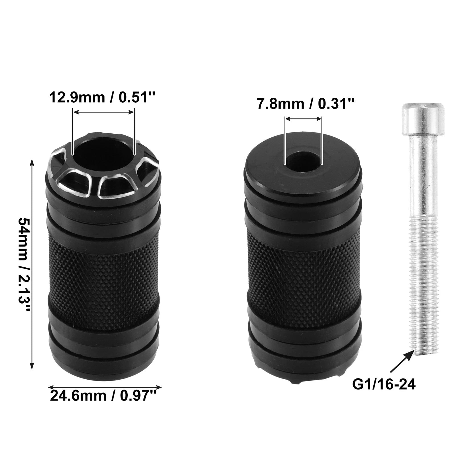2pcs Shifter Pegs for Harley Davidson - Black
