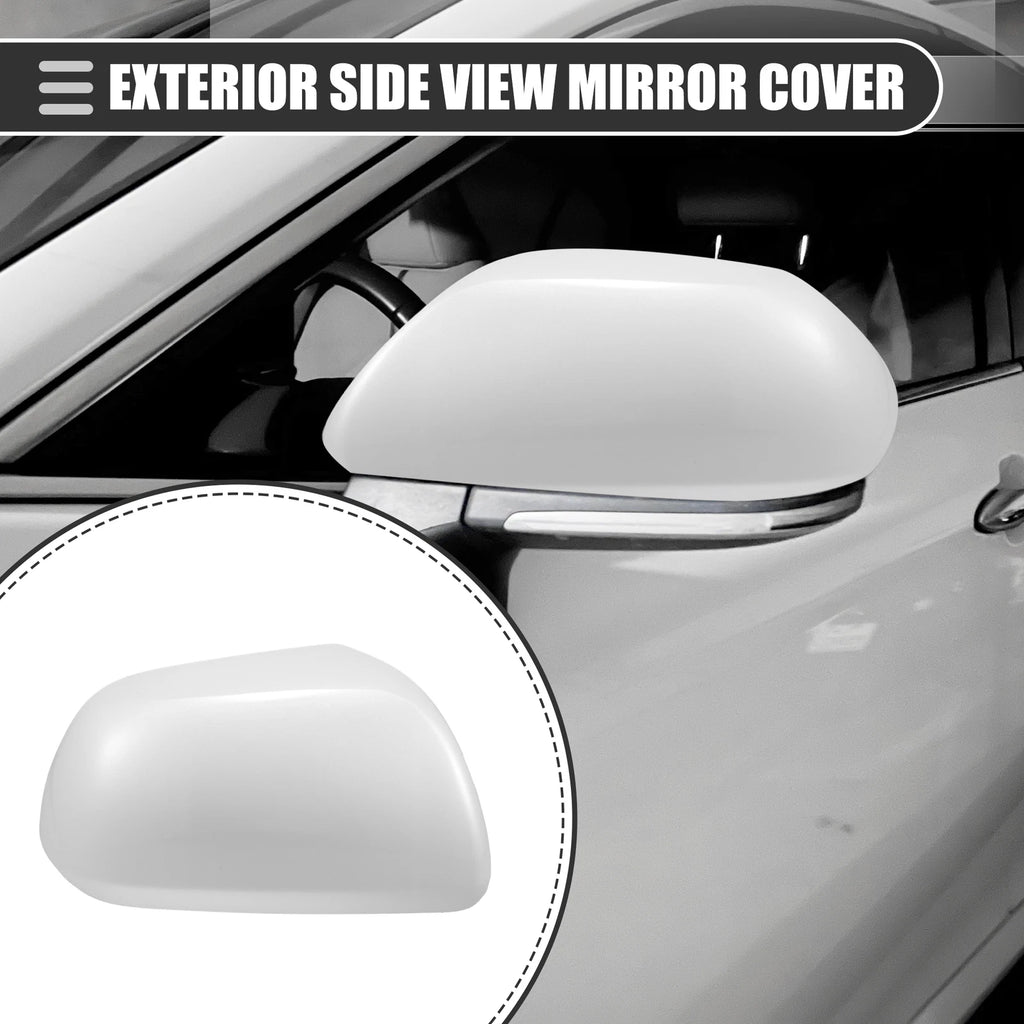 Right Side Mirror Cover Cap for Toyota Highlander (2009–2014) ABS White