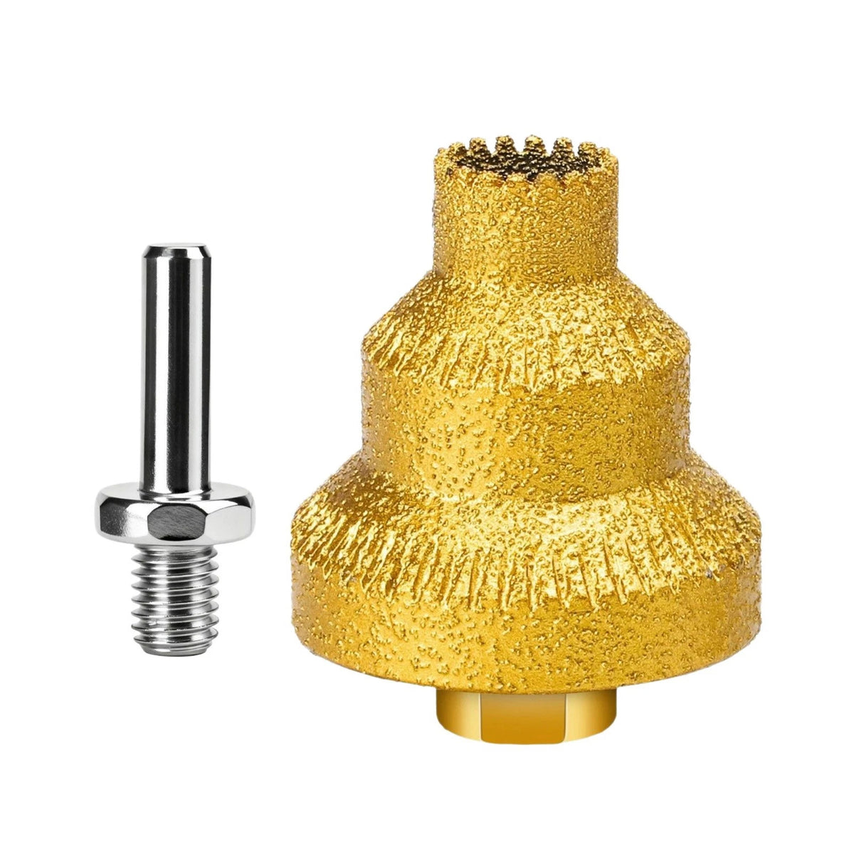 Step Drill Bit Set (20/35/50mm) with Hand Drill Adapter for Tile Granite