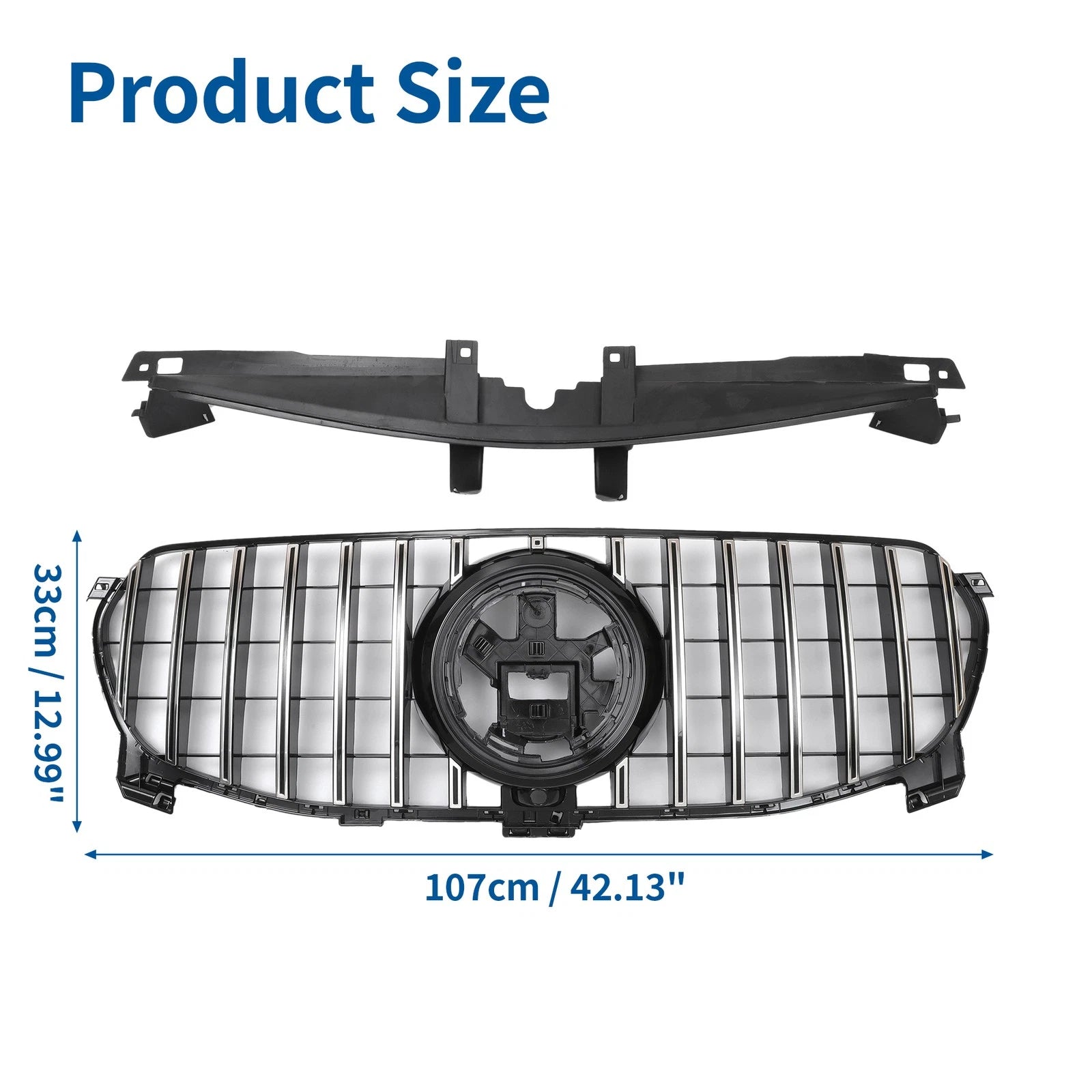 Front Upper Bumper Grille Grill Replacement for Mercedes-Benz GLE580 (2022–2022)